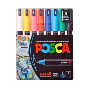 POSCA Marker Set of 8 Fine Nib 0.7mm